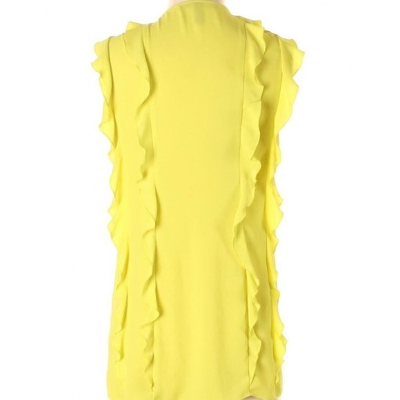BCBGMAXAZRIA Lemon Gross Sleeveless Ruffle Tank - Picture 4 of 5
